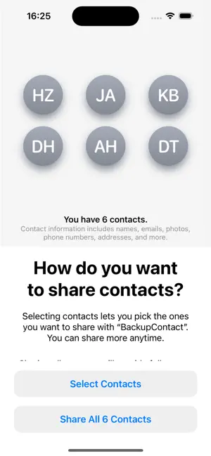 Backup Contact Plus screenshot 2