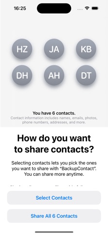 Backup Contact Plus screenshot