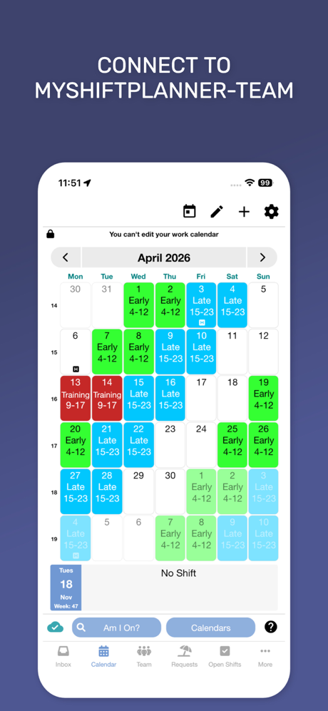 My Shift Planner - Calendar screenshot 9