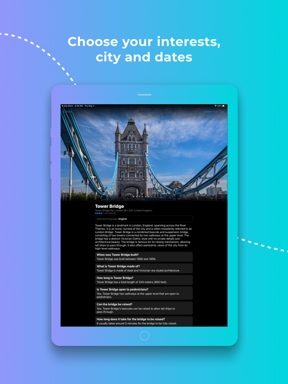 TripWise AI Travel Planner iPad screenshot 5 - Travel app