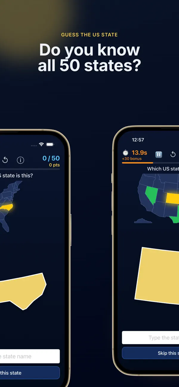 Screenshot #1 pour Guess the US State Light