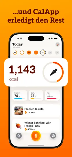 Screenshot von CalBot: Kalorien Zähler auf dem iPhone 3