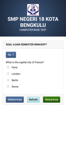 Exam SMPN 18 Kota Bengkulu screenshot