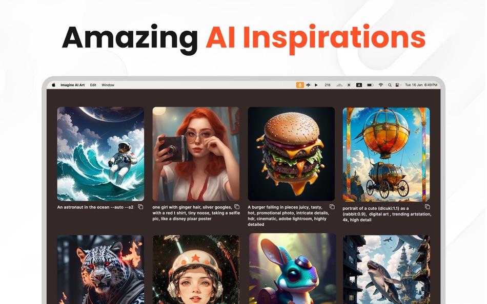 #2. Imagine AI Art Generator (macOS) De: UN Global