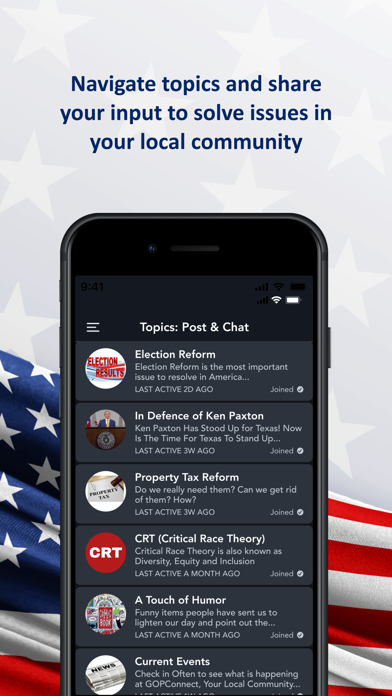 Patriots In Action iPhone screenshot 2 - Education app