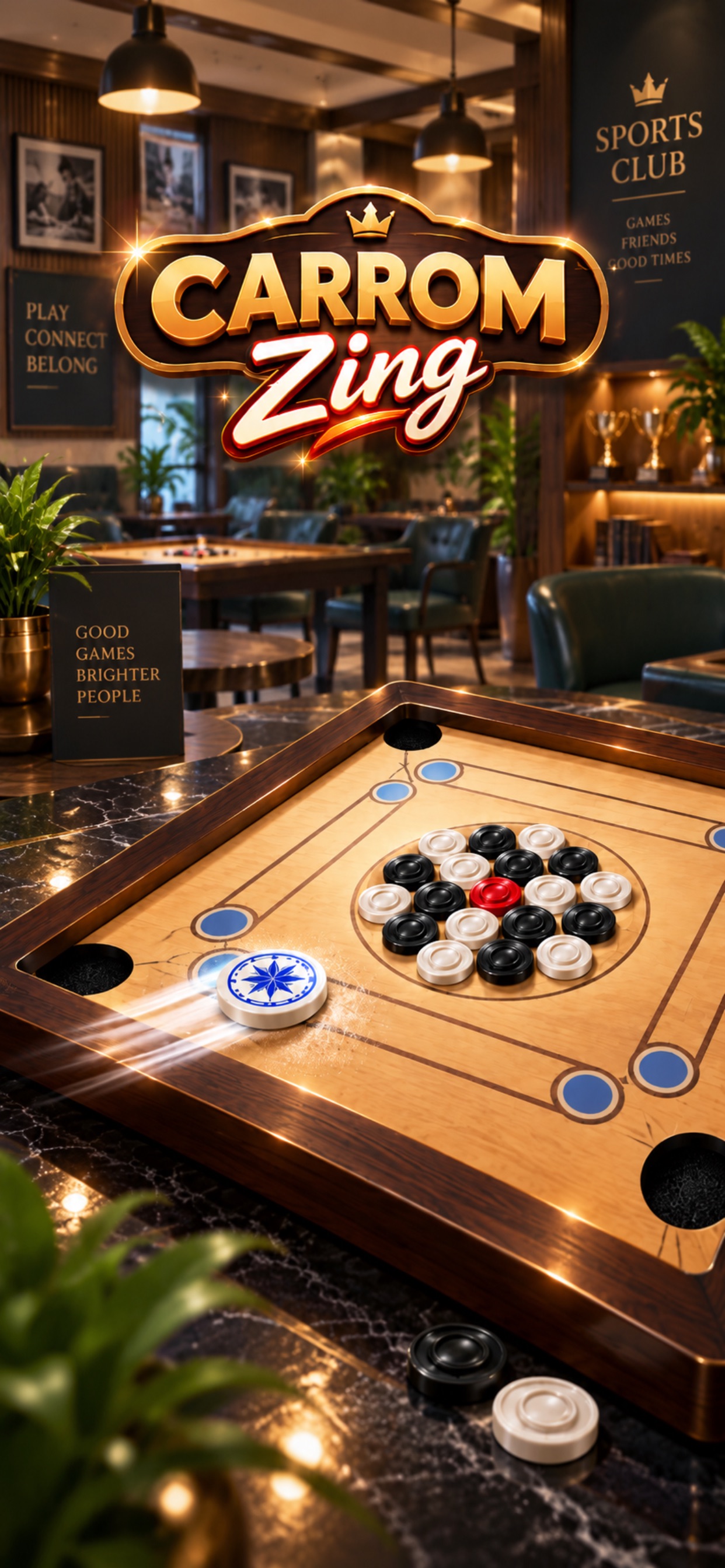 Screenshot 1 of Carrom Zing: 3D Board Game