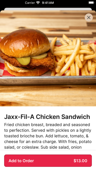 Jaxx Wing Co iPhone screenshot 4 - Food & Drink app