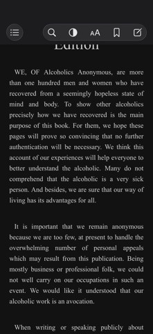 AA Big Book App Screenshot 3 of 10