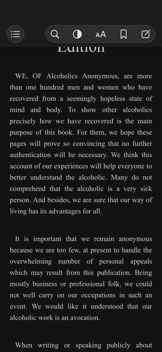 AA Big Book App Screenshot 3 of 10