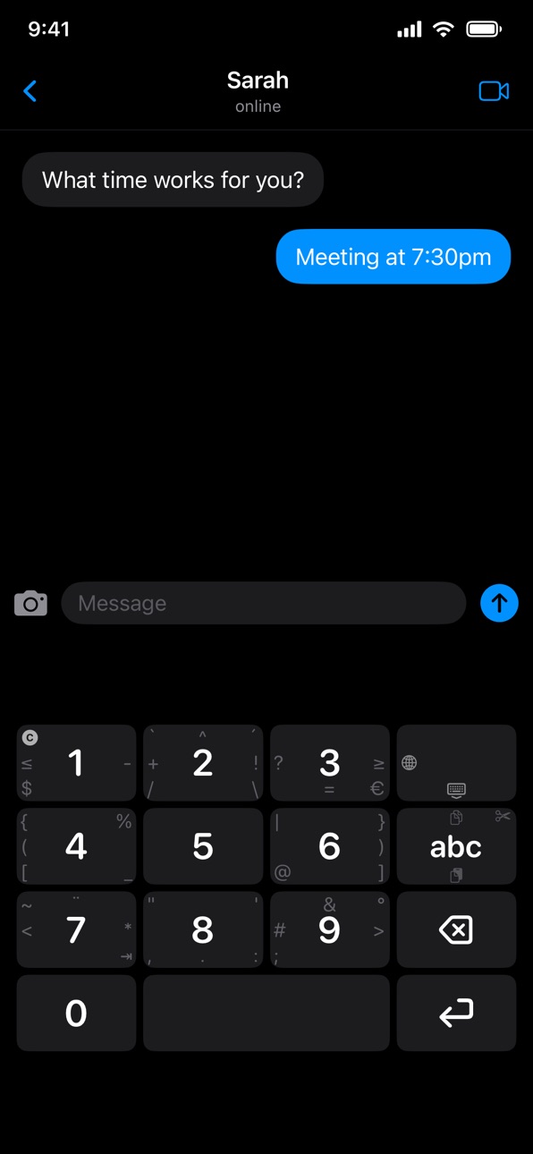 iPhone screenshot
