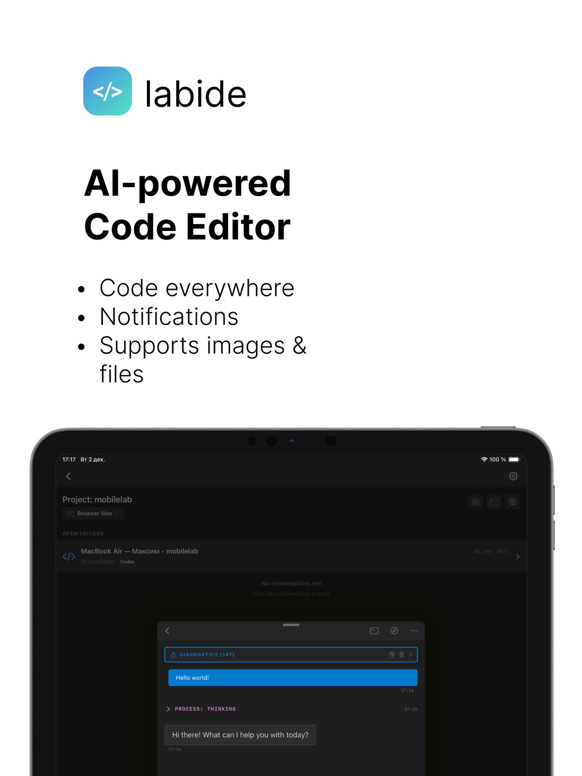 Labide - Remote Dev Studio ipad screenshot 3