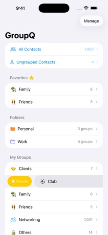 GroupQ: Contact Group Manager Screenshot 1 of 9