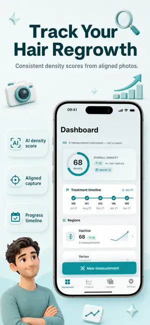 Densio: AI Hair Growth Tracker screenshot 1