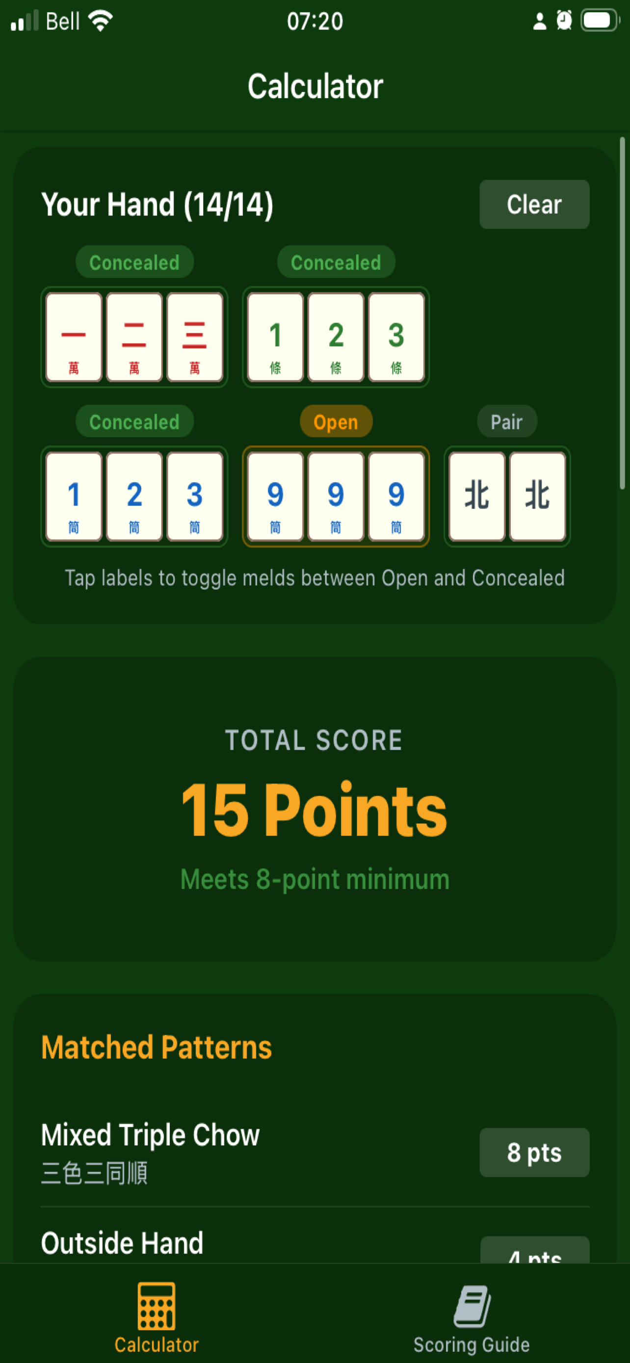 Score Mahjong