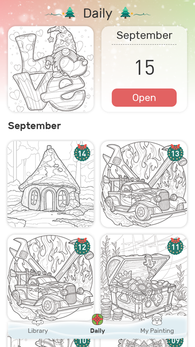 Christmas Winter Coloring Book Screenshot