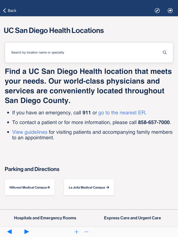 MyUCSDHealth iPad screenshot 4 - Medical app
