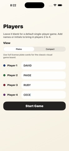 Tag50: License Plate Game iPhone screenshot