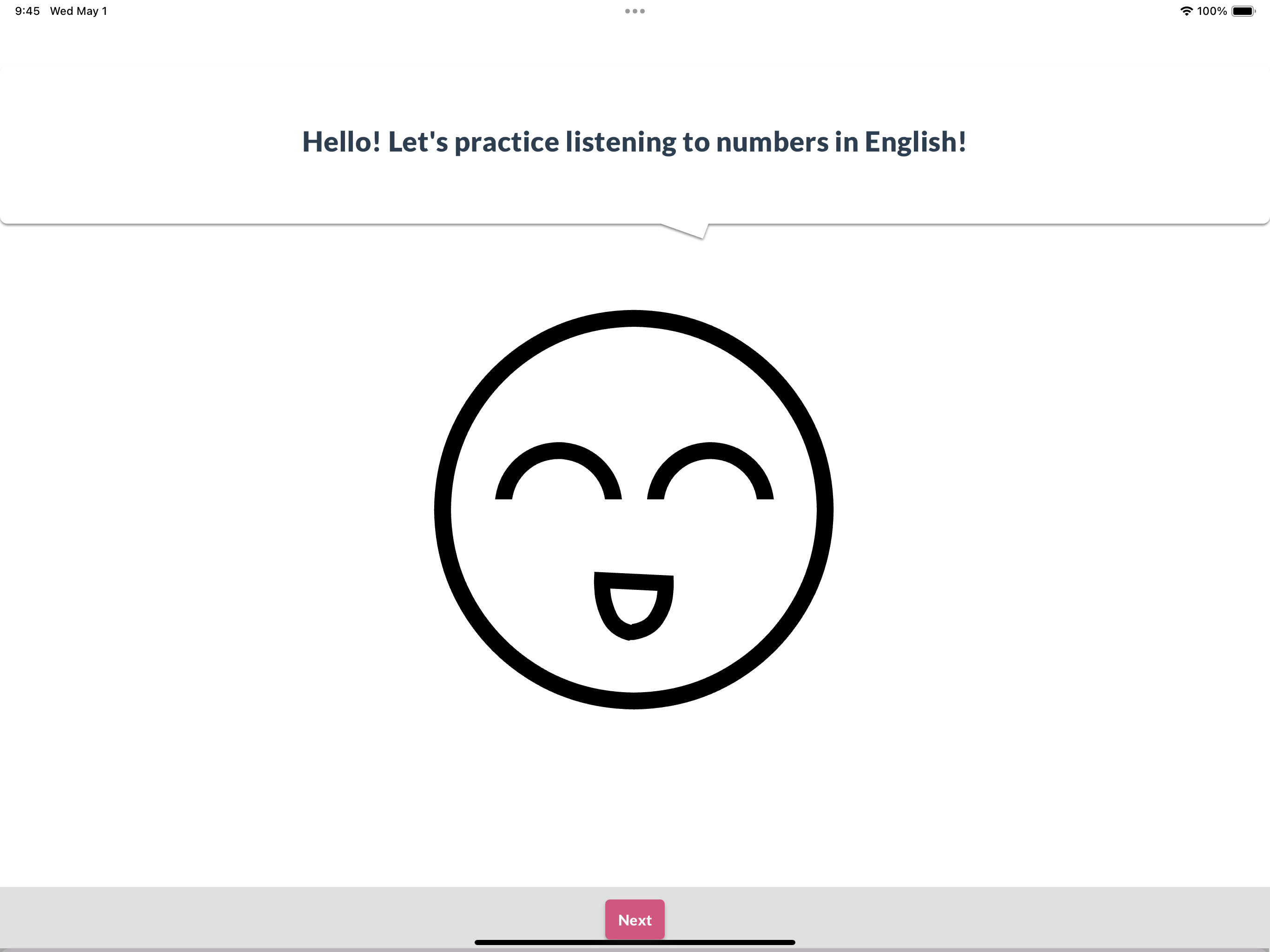 English Numbers Practice