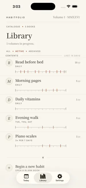 HabitFolio: Daily Books screenshot 2