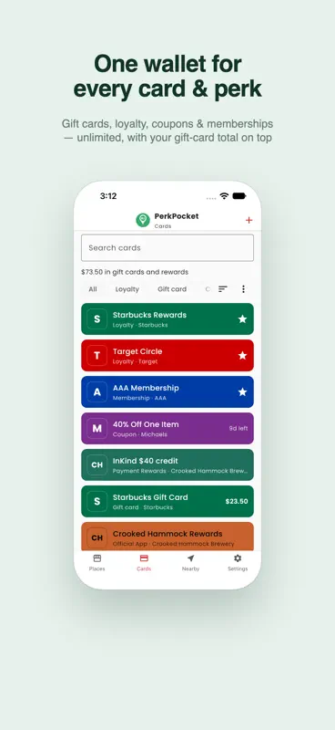 PerkPocket: Gift Card Wallet screenshot 4 of 6