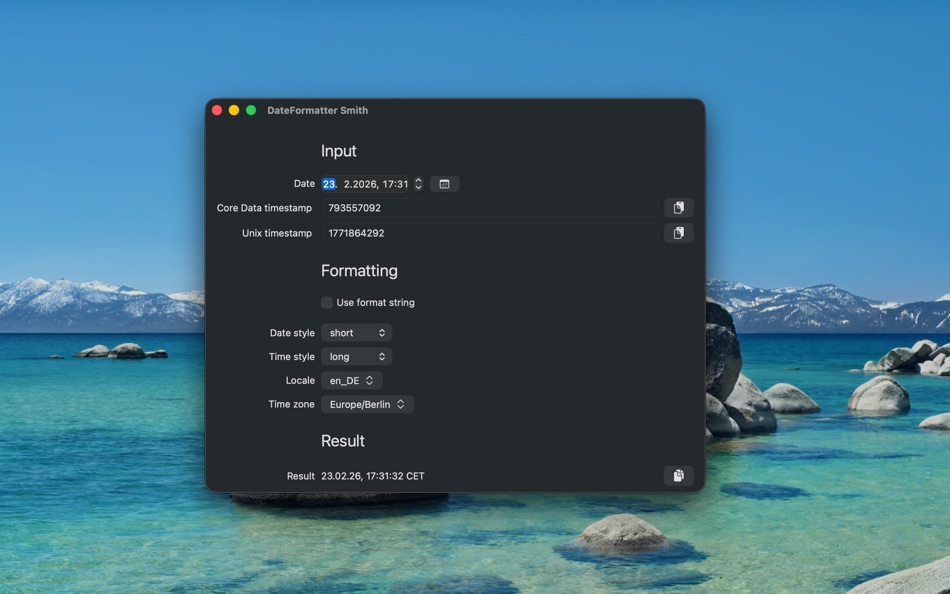 #2. DateFormatter Smith (macOS) Door: Andre Albach