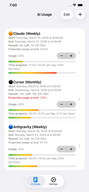 AI Usage screenshot 1