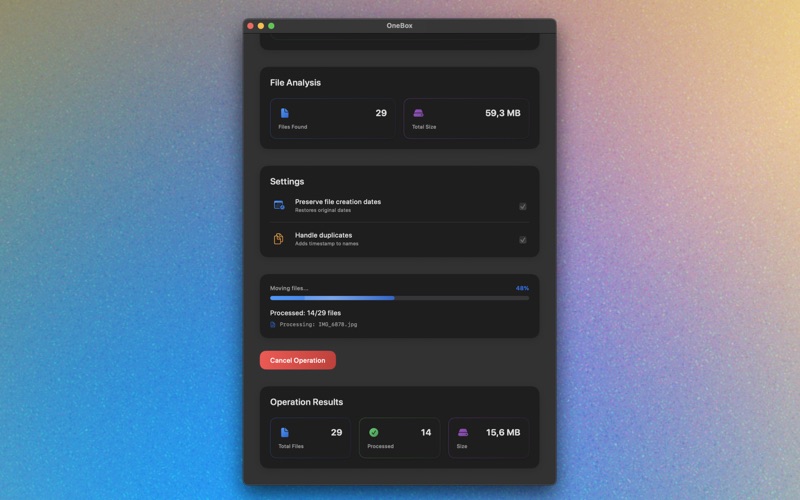 App screenshot