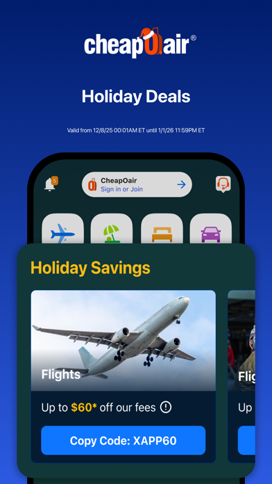Screenshot 1 of CheapOair: Cheap Flight Deals App