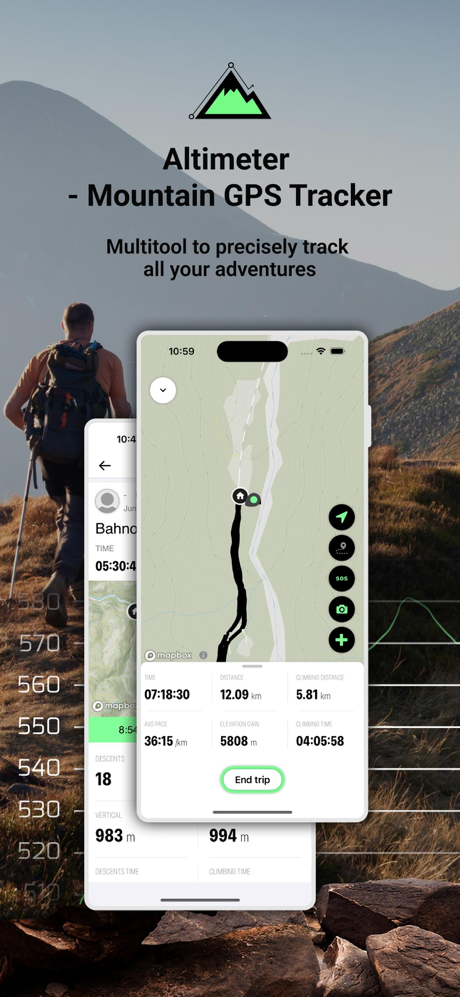 Altimeter Mountain GPS Tracker screenshot 1