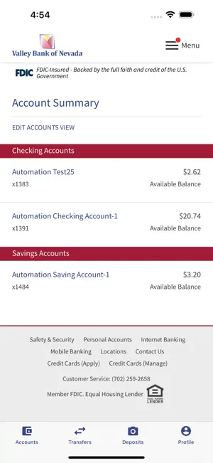 Valley Bank NV Mobile screenshot 3