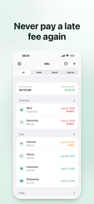 Bill Reminder: Bill Organizer screenshot 1