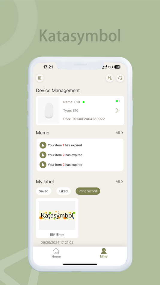 #4. Katasymbol (macOS) Podle: Shenzhen Supvan Information Technology Co., Ltd.