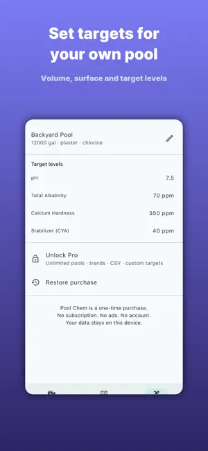 Pool Chem – Calculator & Log screenshot 3
