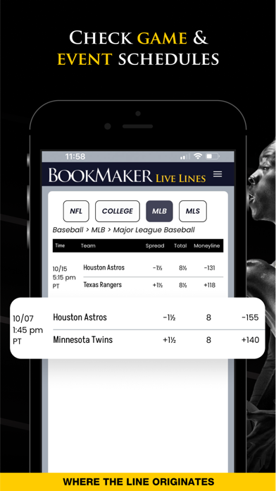 Bookmaker - Live Betting Odds Screenshot