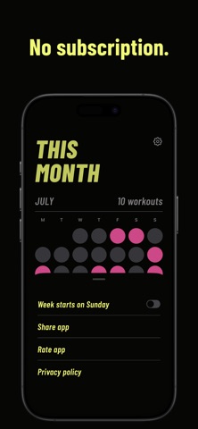 Arc: Simple Workout Tracker iPhone screenshot