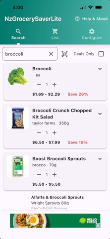 NZGrocerySaverLite iPhone screenshot