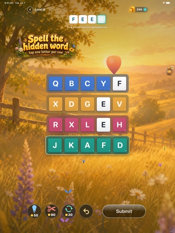 Letterow: Cozy Word Puzzle iPad screenshot