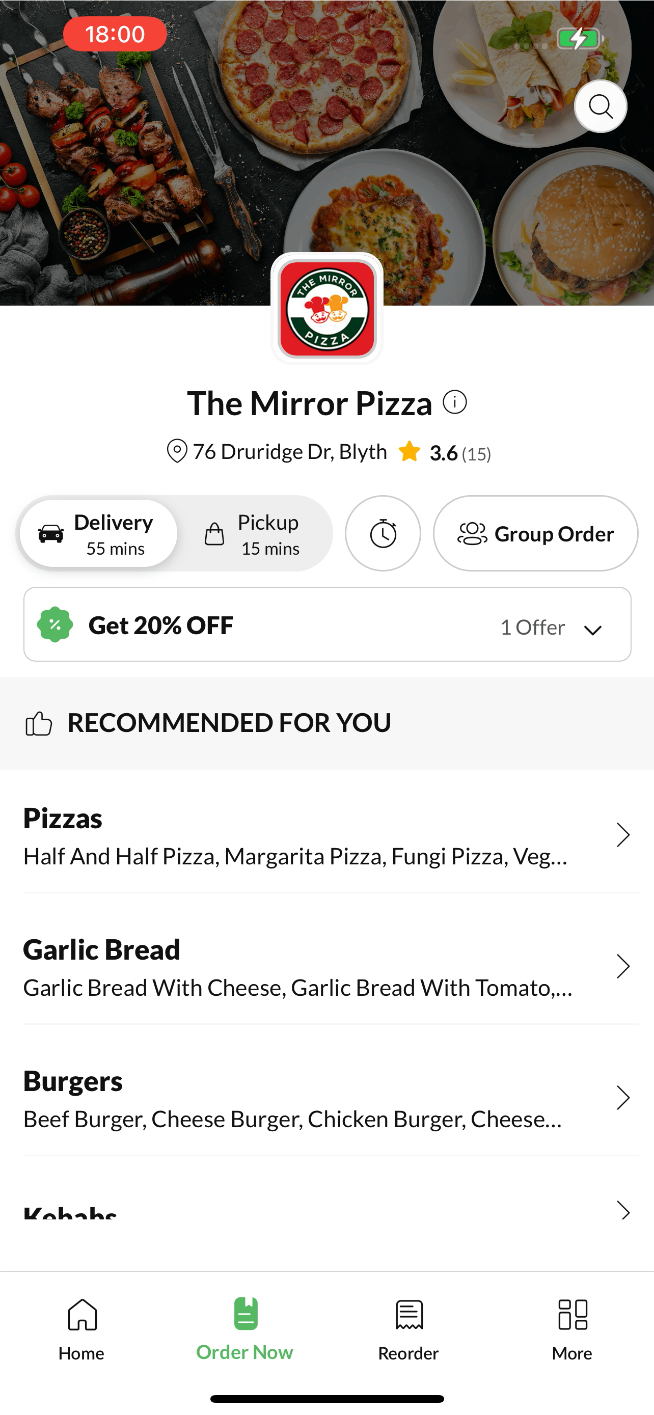 The Mirror Pizza Blyth