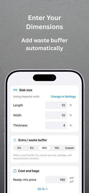 Concrete Calculator & Estimate screenshot 4