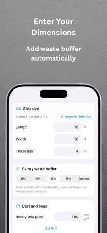 Concrete Calculator & Estimate screenshot