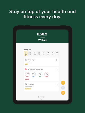 The Barn Gym iPad screenshot