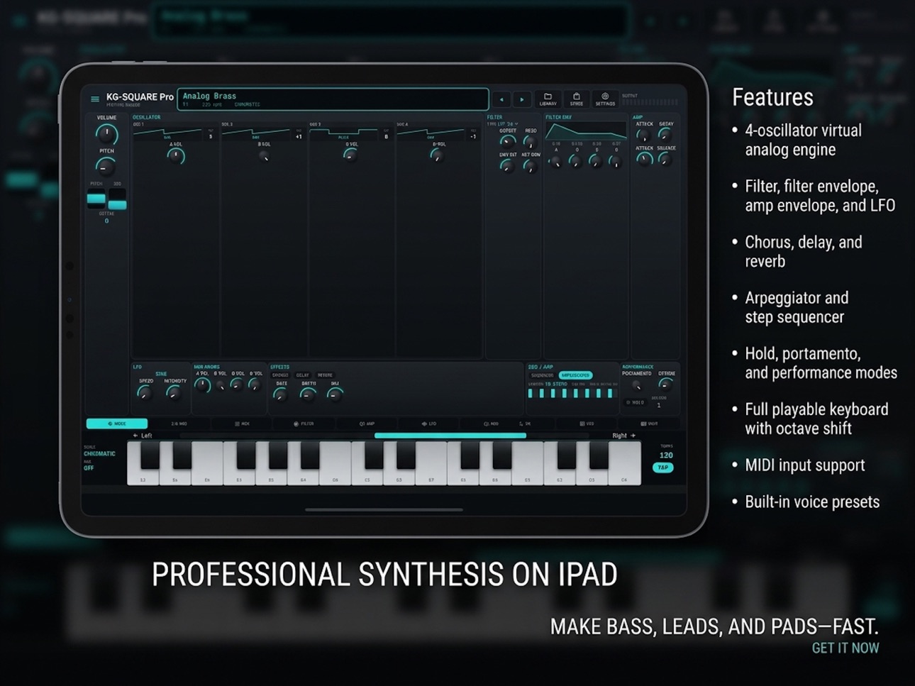 Screenshot 2 of KG-SQUARE Pro - Synthesizer