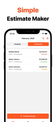 Easy Invoice Maker • Estimate iPhone screenshot