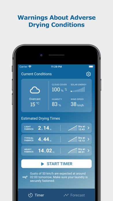 Laundry Timer - Drying Times Screenshot