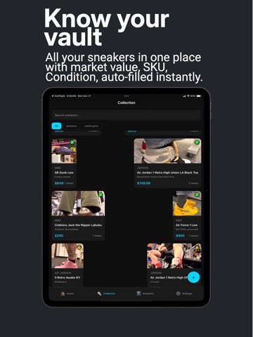 SneakerVault iPad screenshot