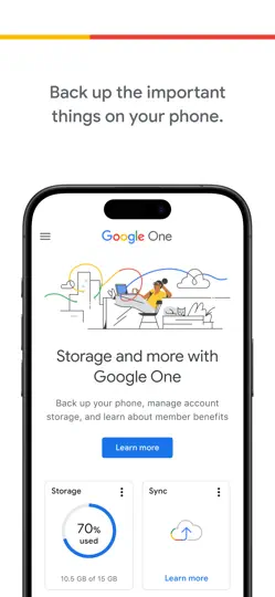 Google One iPhone Screenshot 1