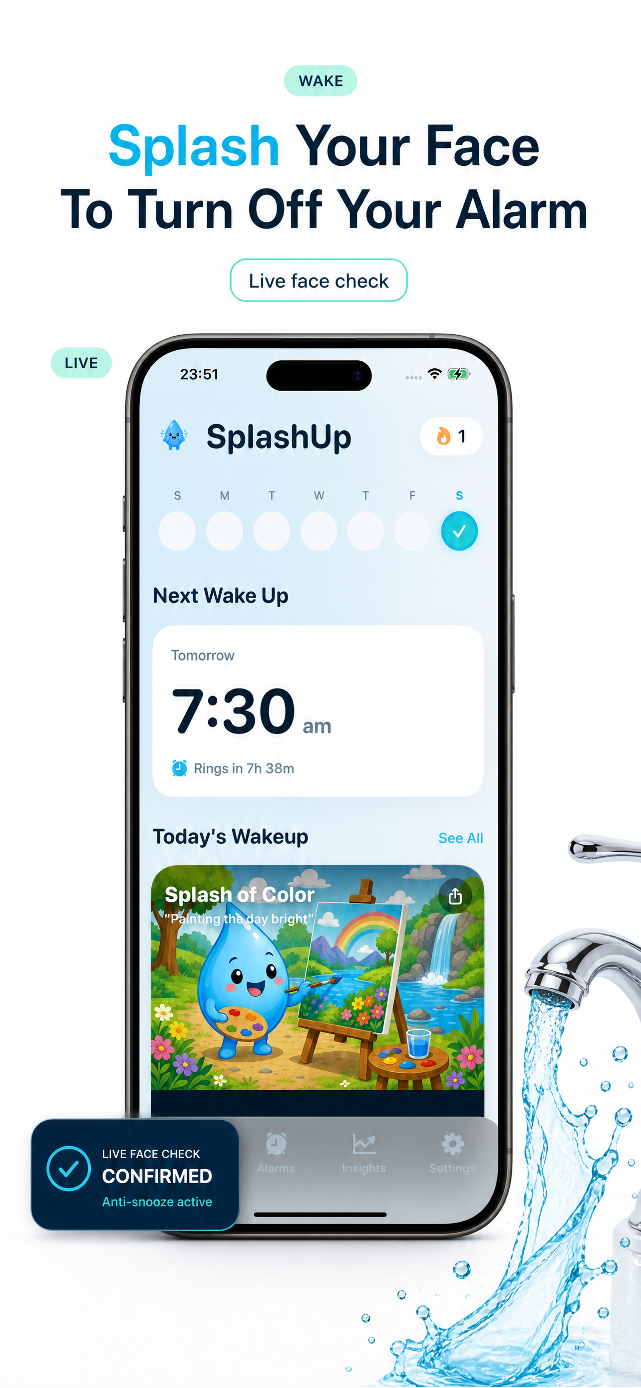 SplashUp Alarm screenshot 2