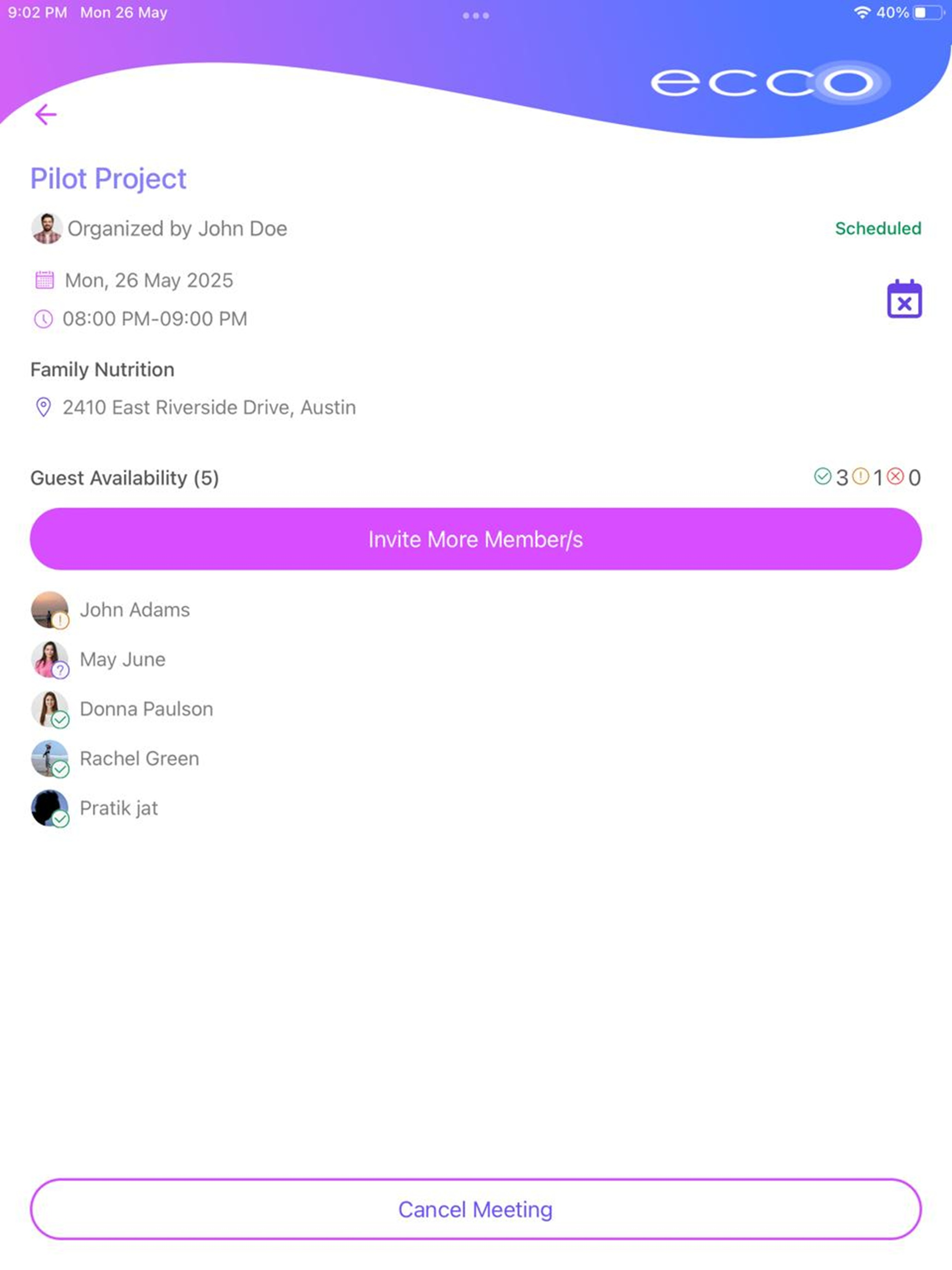 ecco:the-where-to-meet-app screenshot 15