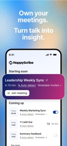 HappyScribe: Audio to Text screenshot