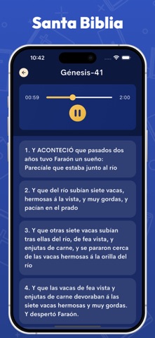 Spanish Audio Bible iPhone screenshot